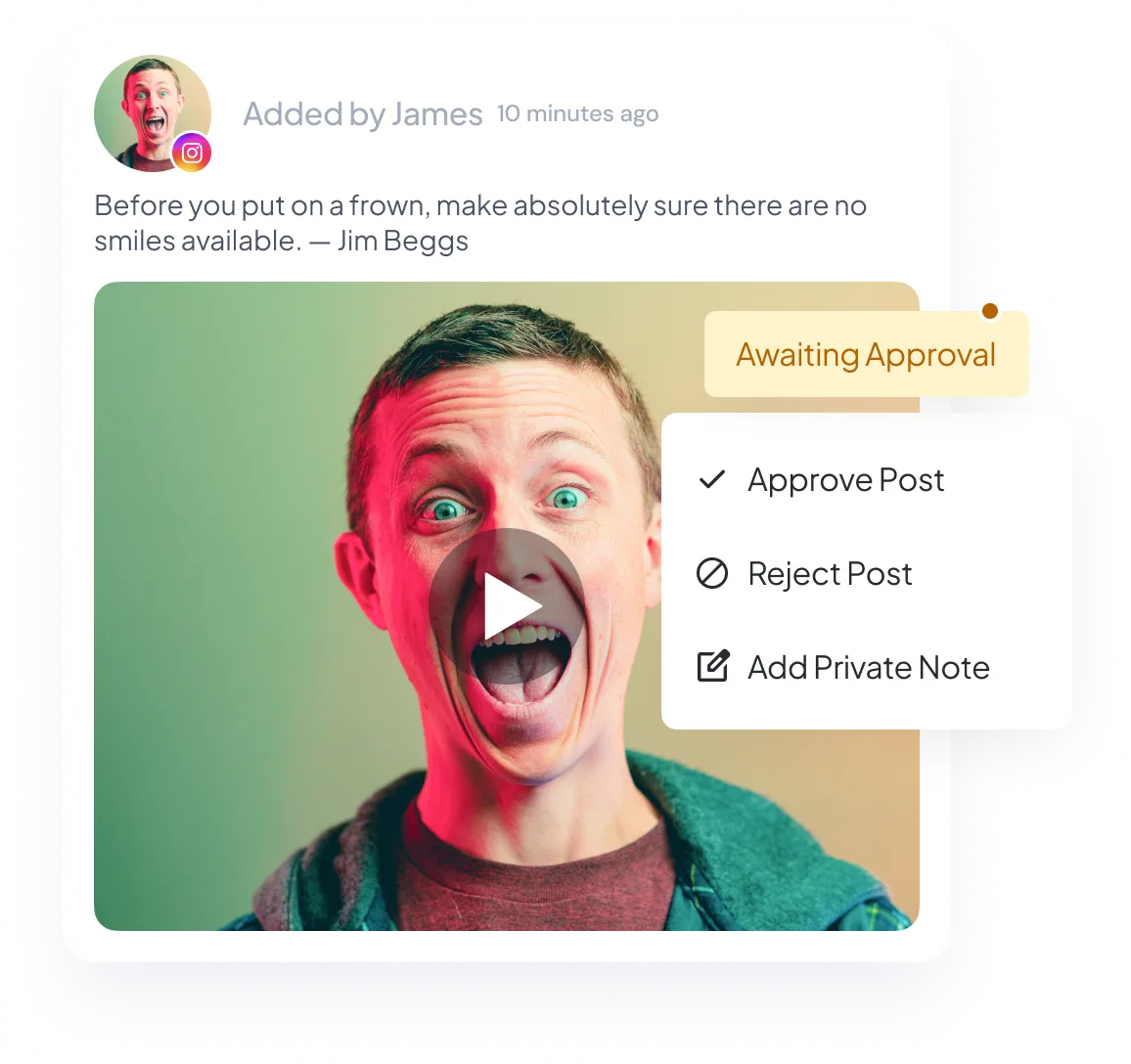 instagram schedule and approve posts