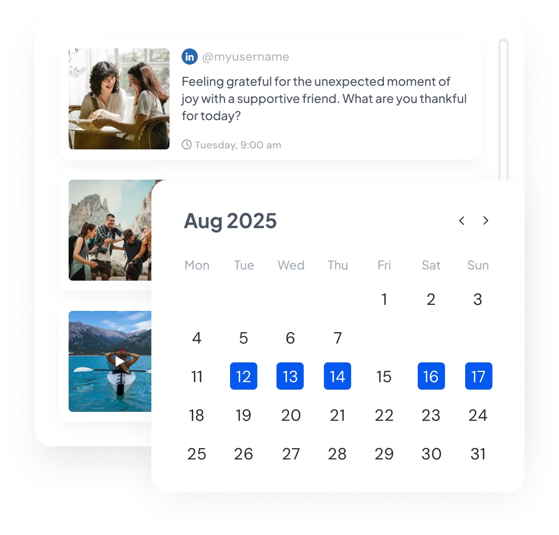 social media planning calendar for linkedin