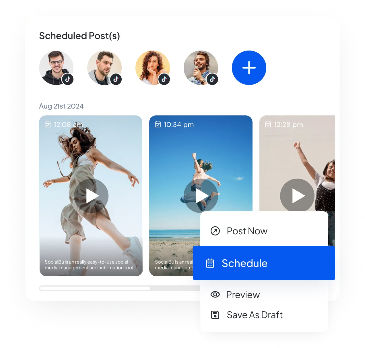 tiktok posts scheduling